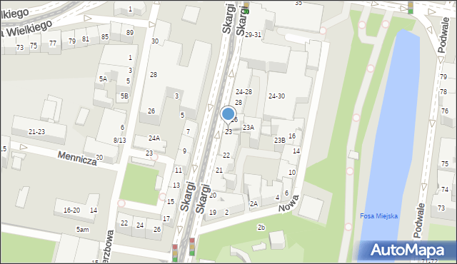 Wrocław, Skargi Piotra, ks., 23, mapa Wrocławia