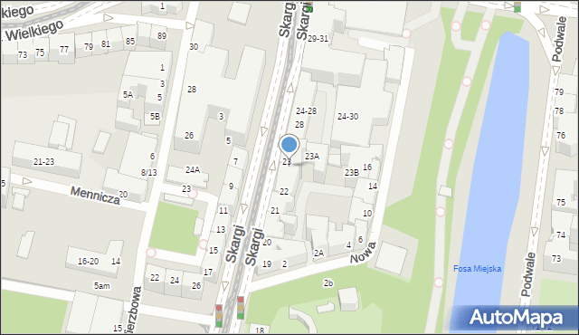 Wrocław, Skargi Piotra, ks., 24, mapa Wrocławia