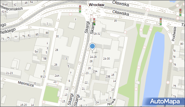 Wrocław, Skargi Piotra, ks., 30, mapa Wrocławia