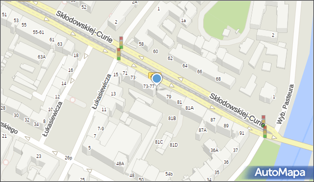 Wrocław, Skłodowskiej-Curie Marii, 77, mapa Wrocławia