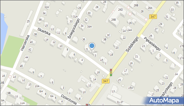 Wrocław, Skarbka Fryderyka, 3A, mapa Wrocławia