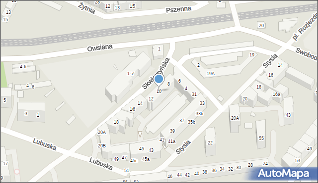 Wrocław, Skwierzyńska, 10, mapa Wrocławia