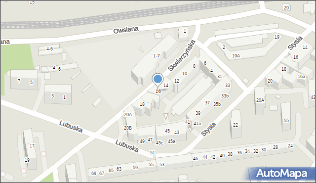 Wrocław, Skwierzyńska, 16, mapa Wrocławia