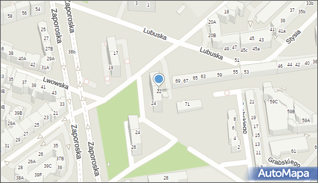 Wrocław, Skwierzyńska, 22, mapa Wrocławia