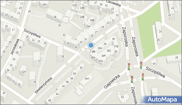 Wrocław, Skwierzyńska, 28B, mapa Wrocławia