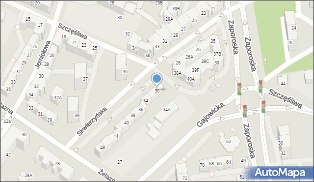 Wrocław, Skwierzyńska, 30, mapa Wrocławia