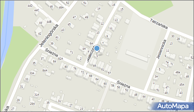 Wrocław, Skałeczna, 1, mapa Wrocławia