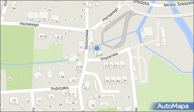 Wrocław, Skoczylasa Władysława, 10, mapa Wrocławia