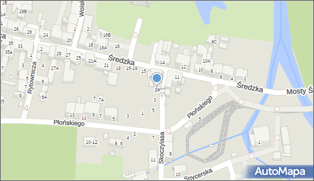 Wrocław, Skoczylasa Władysława, 1A, mapa Wrocławia