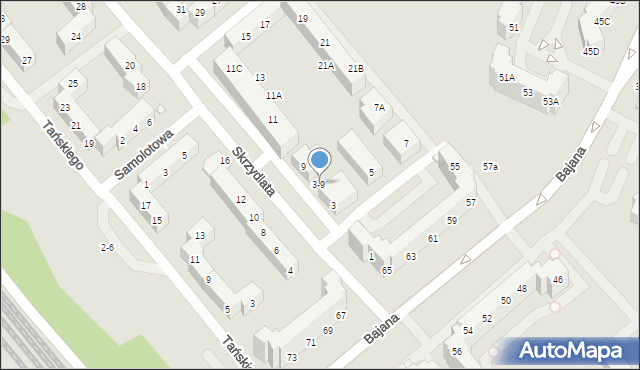 Wrocław, Skrzydlata, 3-9, mapa Wrocławia