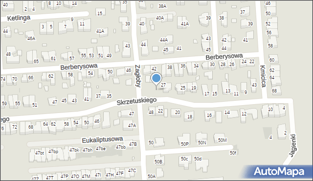 Wrocław, Skrzetuskiego Jana, 29, mapa Wrocławia