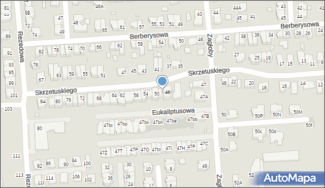 Wrocław, Skrzetuskiego Jana, 48, mapa Wrocławia