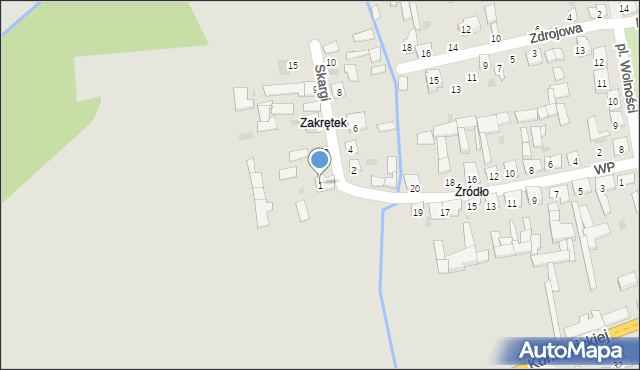 Wyśmierzyce, Skargi Piotra, ks., 1, mapa Wyśmierzyce