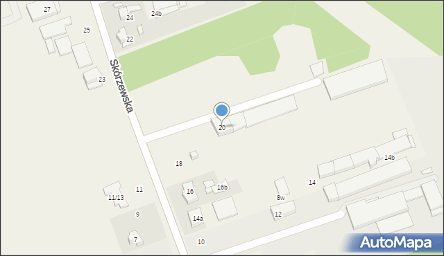 Wysogotowo, Skórzewska, 20, mapa Wysogotowo