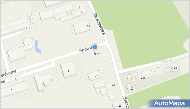 Wysogotowo, Skórzewska, 29, mapa Wysogotowo