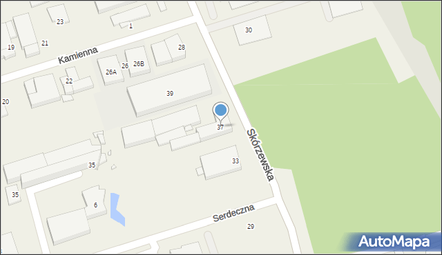 Wysogotowo, Skórzewska, 37, mapa Wysogotowo