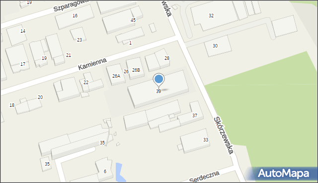 Wysogotowo, Skórzewska, 39, mapa Wysogotowo