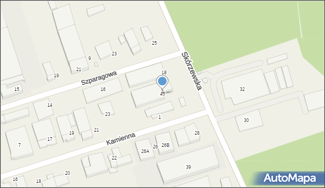 Wysogotowo, Skórzewska, 45, mapa Wysogotowo