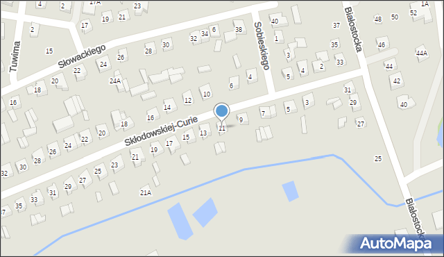 Wysokie Mazowieckie, Skłodowskiej-Curie Marii, 11, mapa Wysokie Mazowieckie