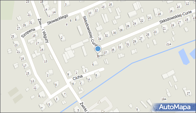 Wysokie Mazowieckie, Skłodowskiej-Curie Marii, 39, mapa Wysokie Mazowieckie