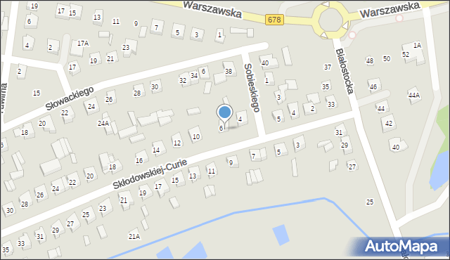 Wysokie Mazowieckie, Skłodowskiej-Curie Marii, 8, mapa Wysokie Mazowieckie