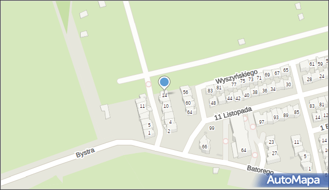 Ząbki, Składkowskiego Felicjana Sławoja, gen., 14, mapa Ząbki