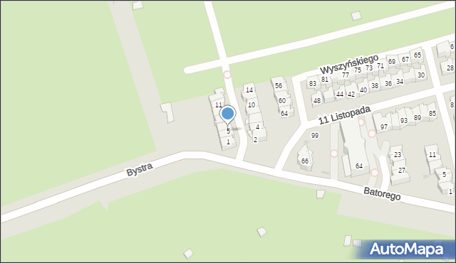 Ząbki, Składkowskiego Felicjana Sławoja, gen., 5, mapa Ząbki