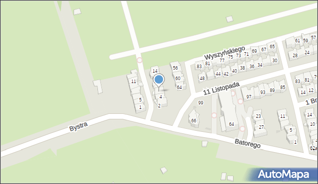 Ząbki, Składkowskiego Felicjana Sławoja, gen., 6, mapa Ząbki