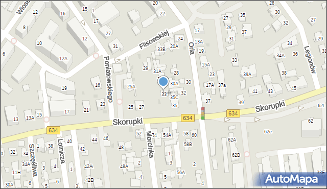 Ząbki, Skorupki Ignacego Jana, ks., 33, mapa Ząbki