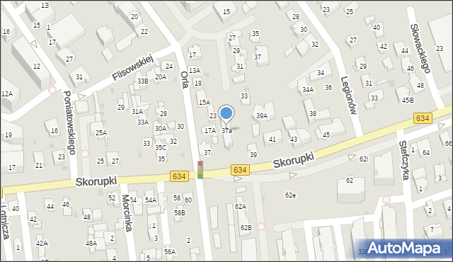 Ząbki, Skorupki Ignacego Jana, ks., 37a, mapa Ząbki