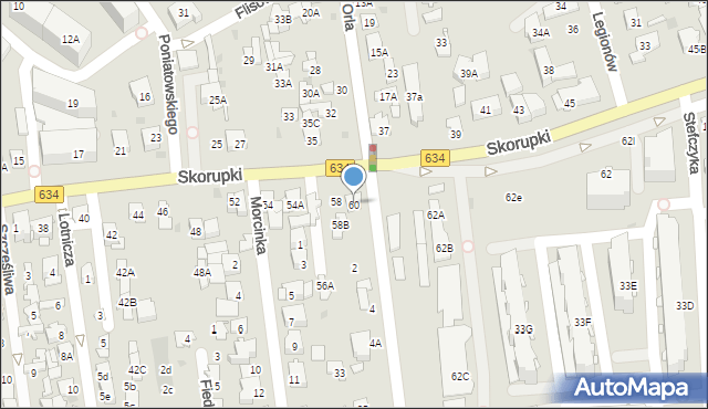 Ząbki, Skorupki Ignacego Jana, ks., 60, mapa Ząbki