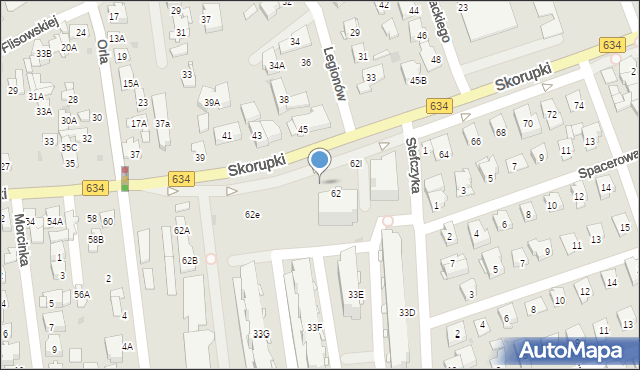 Ząbki, Skorupki Ignacego Jana, ks., 62f, mapa Ząbki