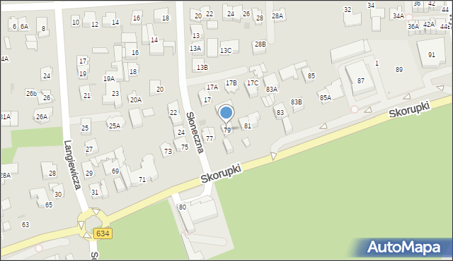 Ząbki, Skorupki Ignacego Jana, ks., 79, mapa Ząbki