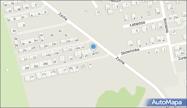 Ząbki, Skowronka, 14, mapa Ząbki