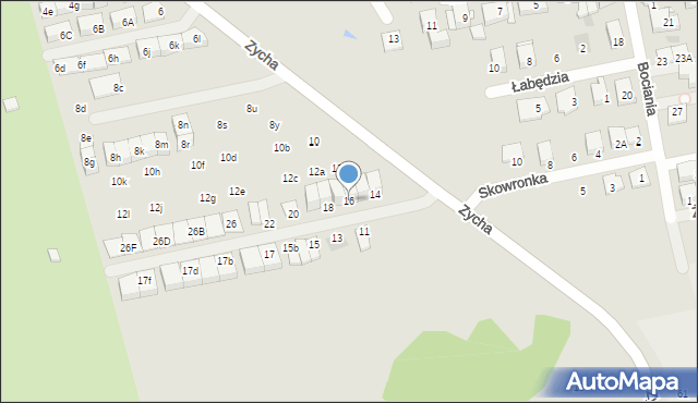 Ząbki, Skowronka, 16, mapa Ząbki
