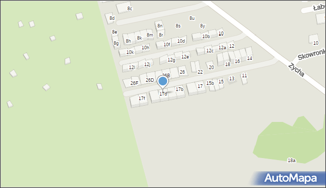 Ząbki, Skowronka, 17d, mapa Ząbki