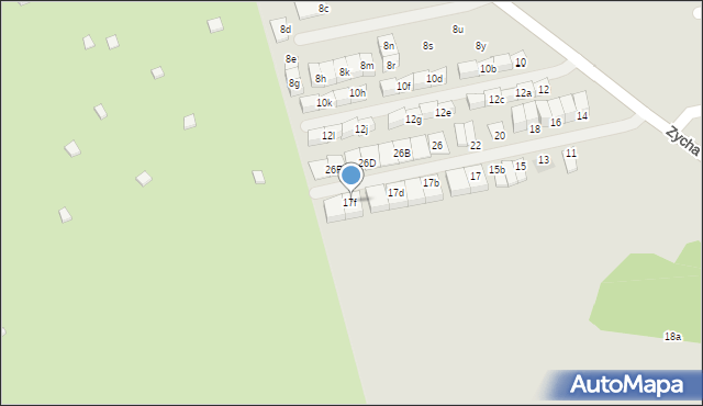 Ząbki, Skowronka, 17f, mapa Ząbki