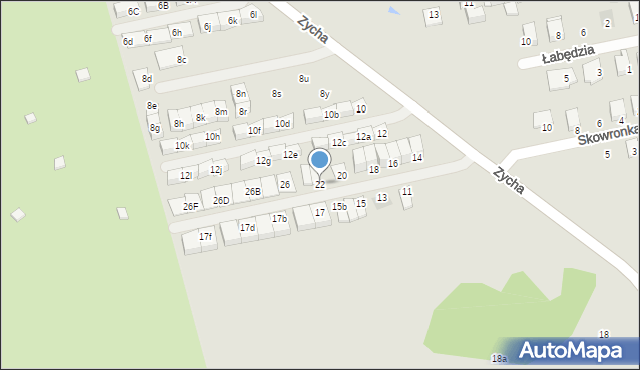 Ząbki, Skowronka, 22, mapa Ząbki