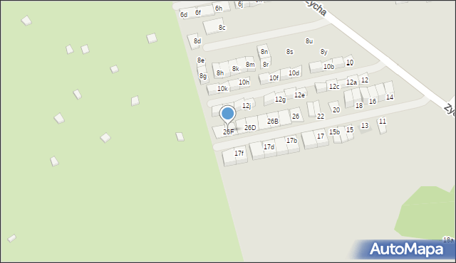 Ząbki, Skowronka, 26F, mapa Ząbki