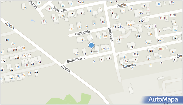 Ząbki, Skowronka, 6, mapa Ząbki