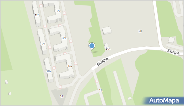 Ząbki, Skrajna, 26, mapa Ząbki