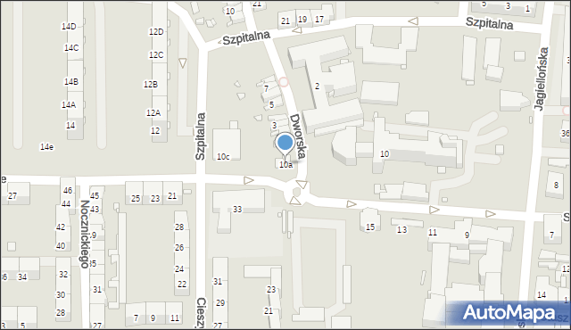 Zabrze, Skłodowskiej-Curie Marii, 10a, mapa Zabrza