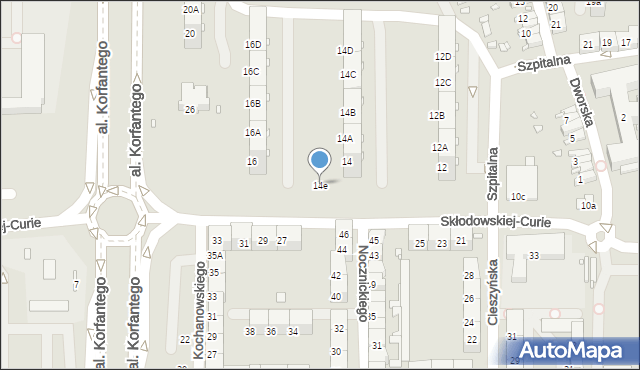 Zabrze, Skłodowskiej-Curie Marii, 14e, mapa Zabrza