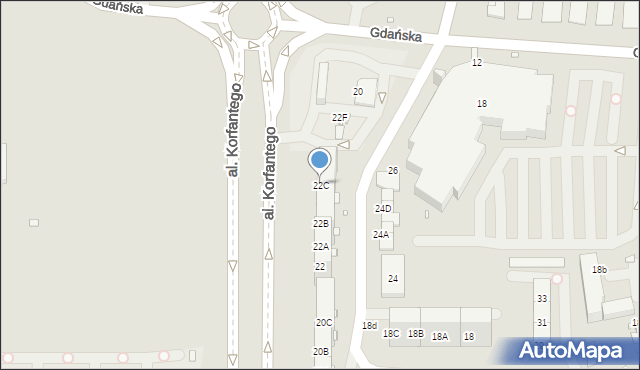 Zabrze, Skłodowskiej-Curie Marii, 22C, mapa Zabrza