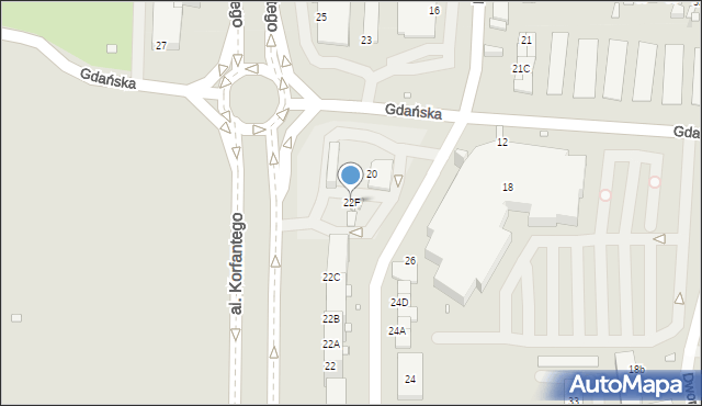 Zabrze, Skłodowskiej-Curie Marii, 22F, mapa Zabrza