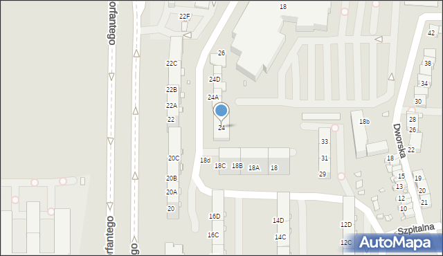 Zabrze, Skłodowskiej-Curie Marii, 24, mapa Zabrza