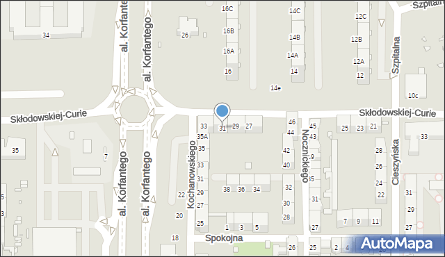 Zabrze, Skłodowskiej-Curie Marii, 31, mapa Zabrza