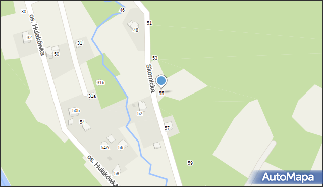 Zagórnik, Skornicka, 55, mapa Zagórnik