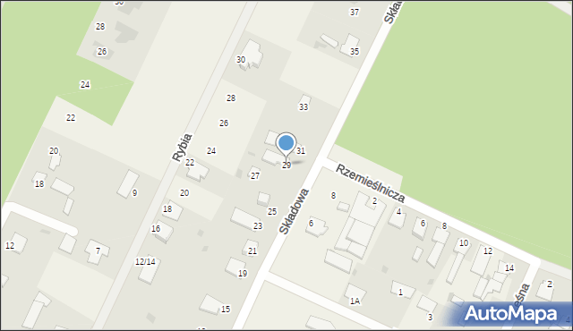 Zamość, Składowa, 29, mapa Zamościa