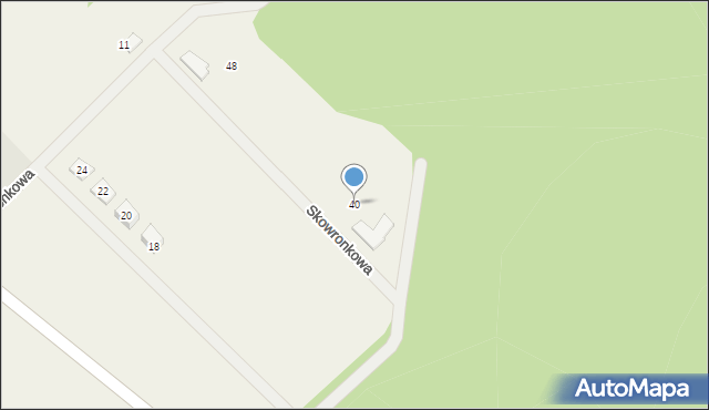 Żarowo, Skowronkowa, 40, mapa Żarowo